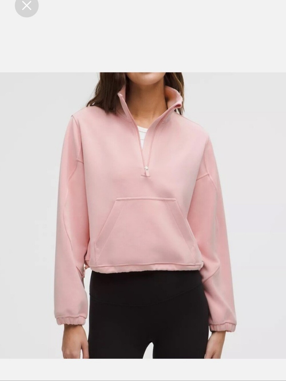 Lululemon NWT Brushed Softstreme Half Zip Pink Tide Sz 12 - Picture 15 of 15